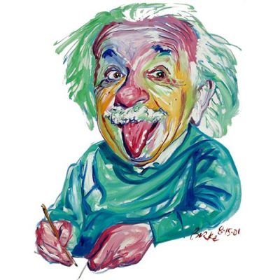 Colorful and fluid watercolor caricature